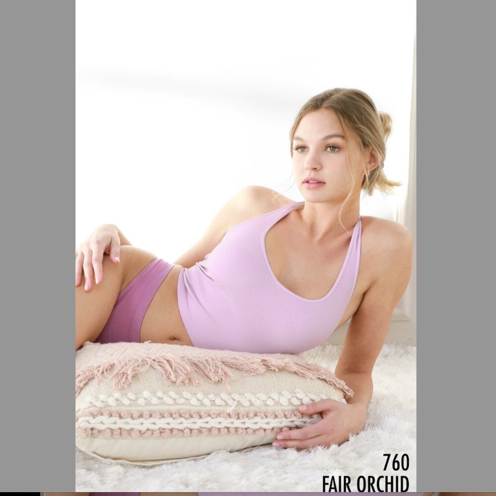 NEW Fair Orchid Crop Halter with Ribbing